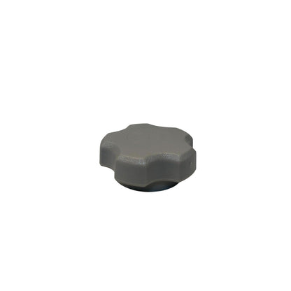 Knopp/ Mutter med gänga 1/4"-20 SS nylon skruvtyp 5-stjärnig grå