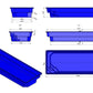Glasfiberpool BORA-BORA 10,00m x 3,75m x 1,50m