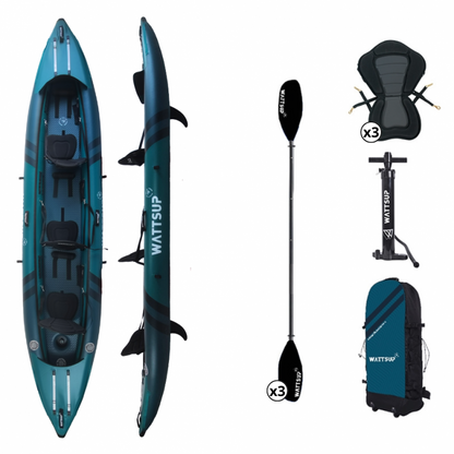 WattSUP COD 3-Personers Uppblåsbar Kajak 460 cm – Collection 2025