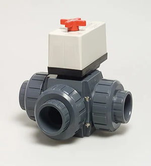 PVC Ventil 50mm 3-väg elektrisk 230v