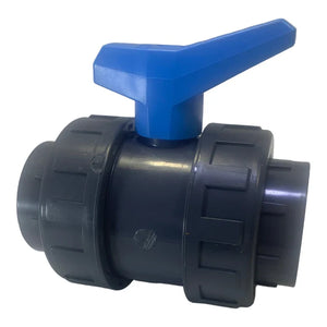 PVC Ventil 50mm SCP blå