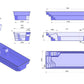 Glasfiberpool FULL RELAX 7,50m x 3,10m x 1,50m