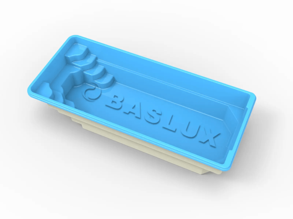 Glasfiberpool KRETA 7,00m x 3,10m x 1,50m