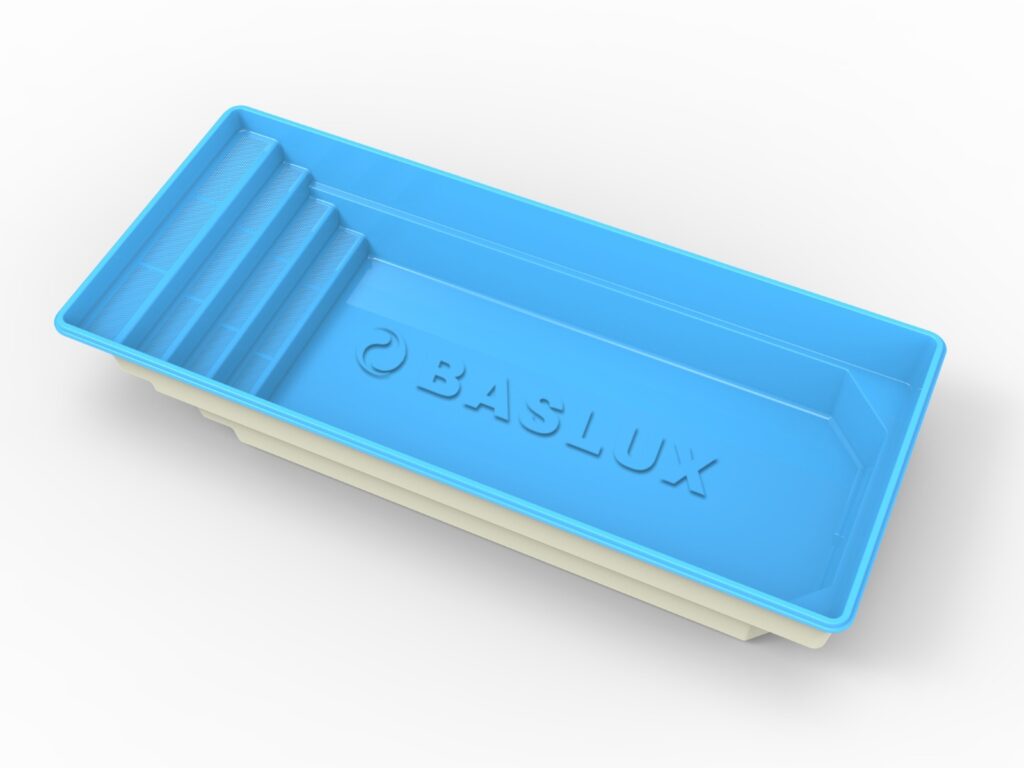 Glasfiberpool MAJORKA 8,00m x 3,20m x 1,30m