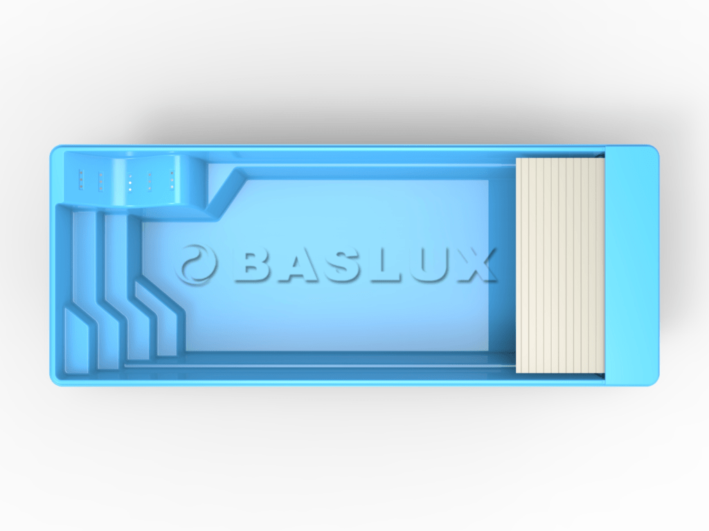 Glasfiberpool SWIM COMFORT 8,80m x 3,50m x 1,50m