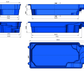 Glasfiberpool RODOS 8,00m x 3,70m x 1,55m