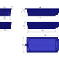 Glasfiberpool SANTORYNA 7,90m x 3,20m x 1,55m