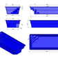 Glasfiberpool SKIATOS 7,00m x 3,22m x 1,50m