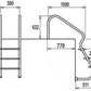 Stege 3-Steg INOX 316 exklusiv