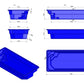 Glasfiberpool ZANZIBAR 7,00m x 3,10m x 1,35m